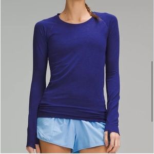 NWOT Lululemon Swiftly Long Sleeve Top Blue Sz 4
